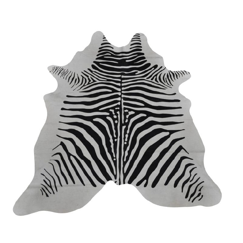 Zebra cowhide upholstery