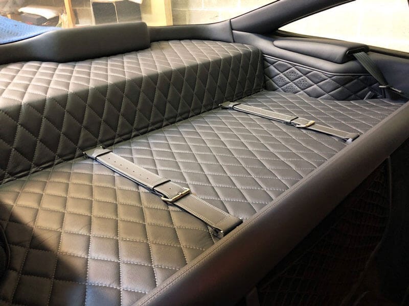 Ferrari car trunk covered with leather