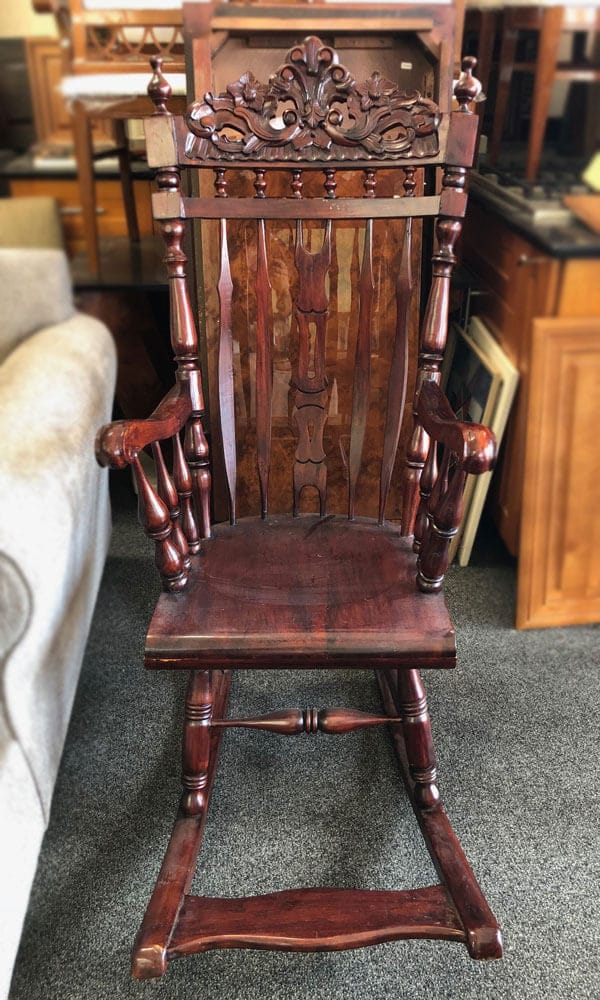 Antique wooden rocker chair refinished